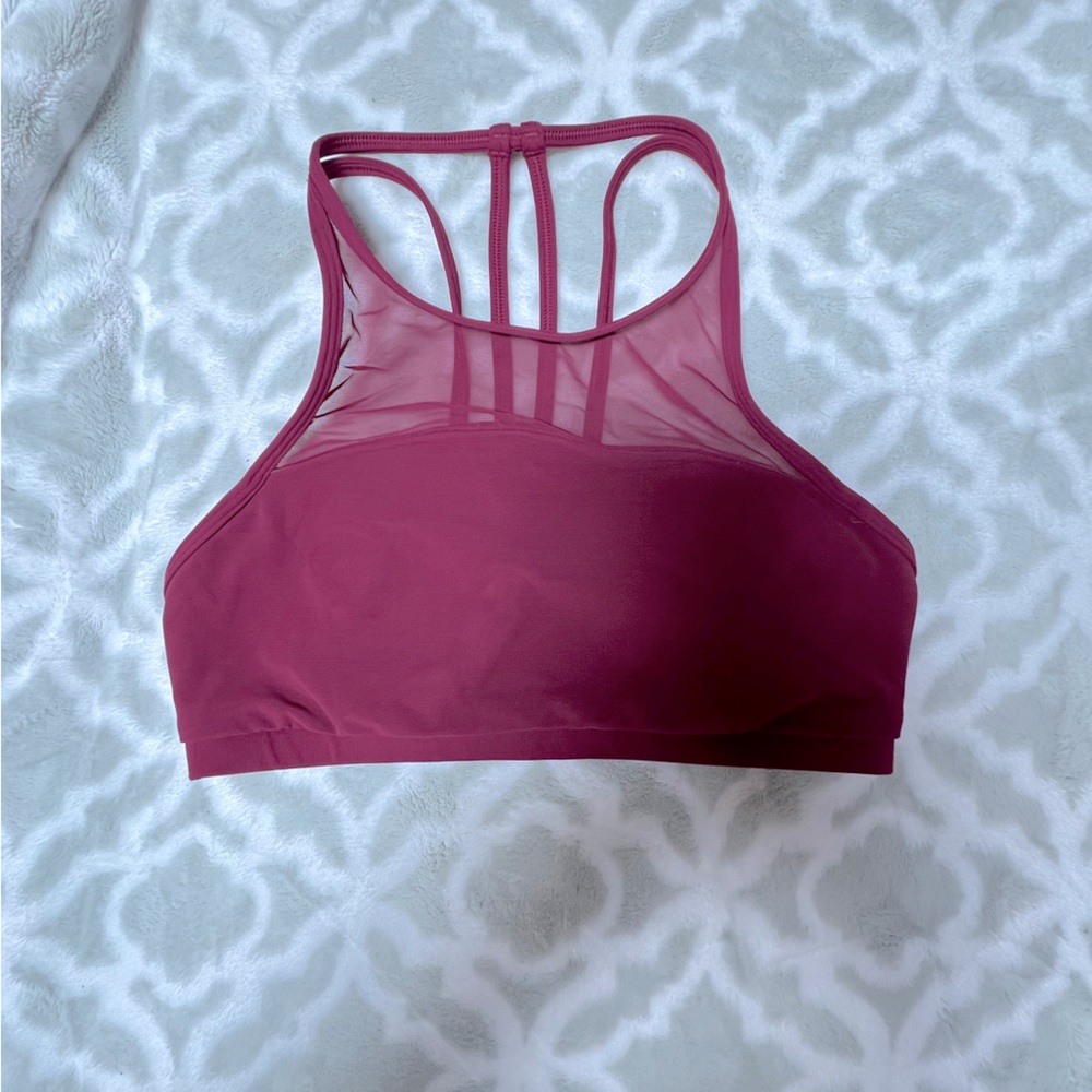 Lululemon Get Set Bra Deep Luxe Pink Yoga Bra size 4